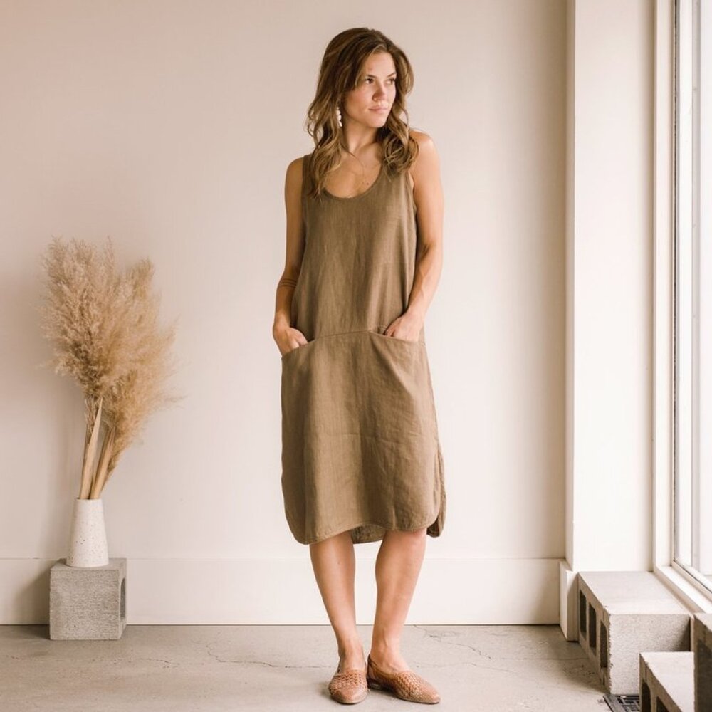 Beaton Linen Tunic — Gray Linen